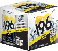 -196 Lemon Vodka Seltzer 12oz 4pk Cn