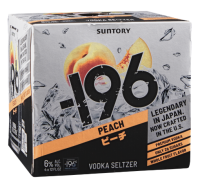 -196 Peach Vodka Seltzer 12oz 4pk Cn
