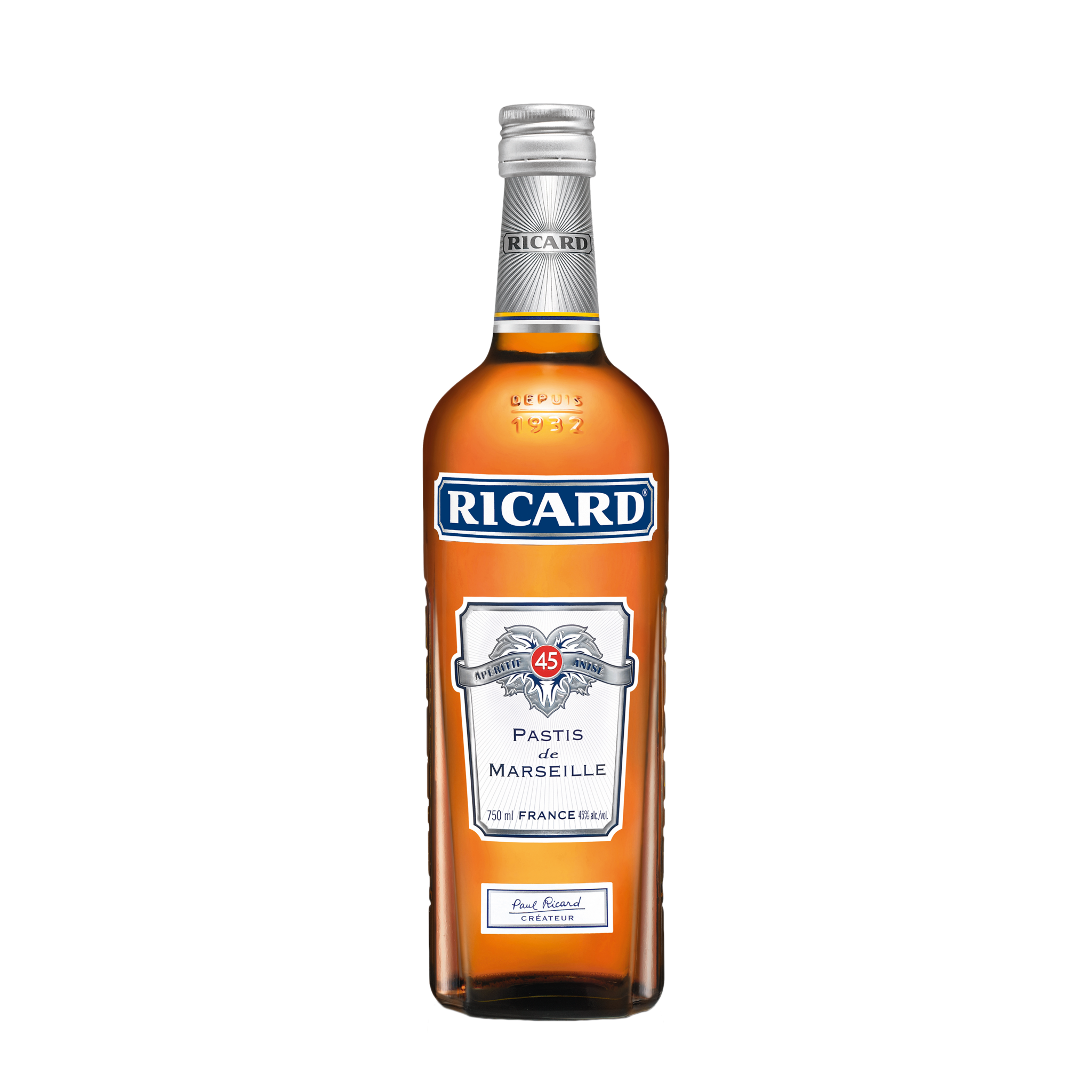 Ricard Anise France Pastis De Marseille 750ml Bottle Ricard Anise France Pastis De Marseille 750ml Bottle