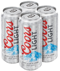 COORS LIGHT 16OZ 4PK CN-16OZ-Beer