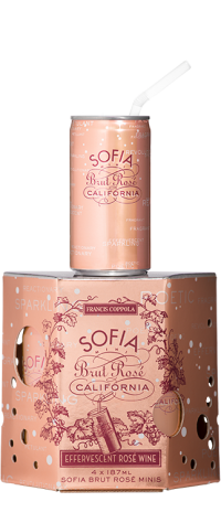 Coppola Sofia Brut Rose 187ml 4pk