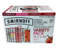 Smirnoff Spiked Seltzer 12oz Variety 12pk cn