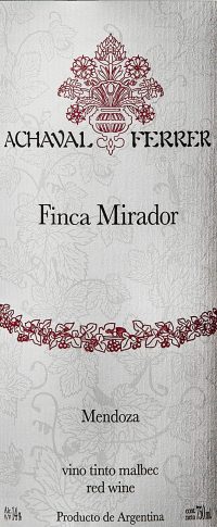 A Ferrer Finca Mirador Malbec 750ml 2012