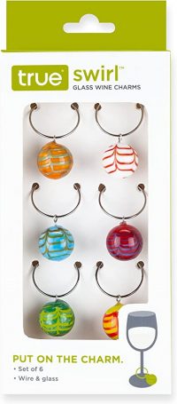 Swirl Golf Ball Wine Charm