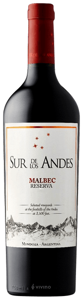 sur de los andes malbec reserva