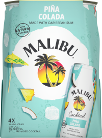 Malibu Pina Colada 4pk Cns