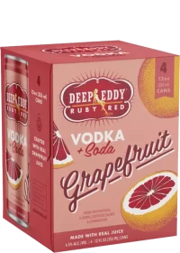 Deep Eddy Ruby Red Grapefruit Vodka Soda 4pk