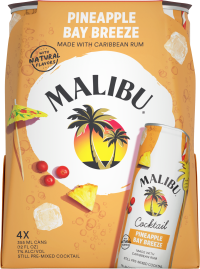 Malibu Pineapple Bay Breeze 4pk Cns