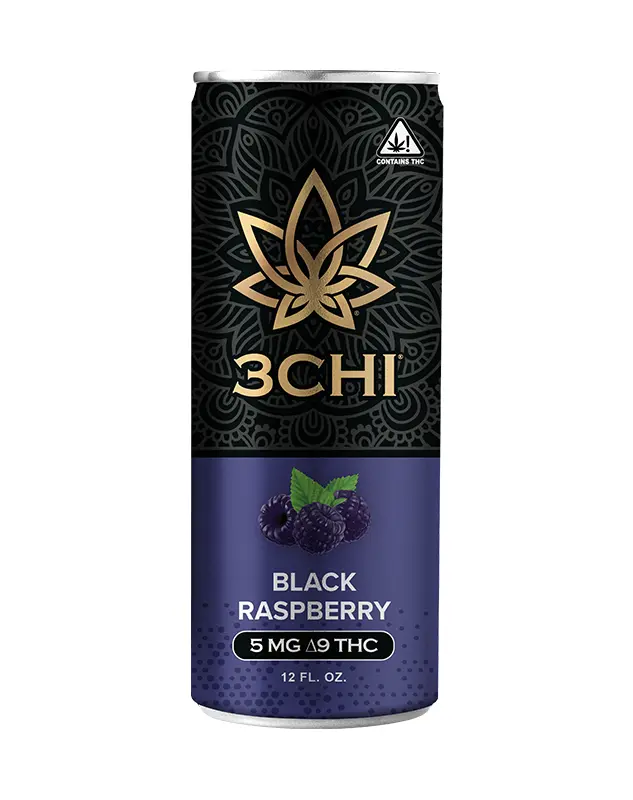 3CHI Black Raspberry 10mg THC Seltzer 12oz 4pk Cns
