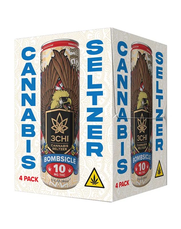 3CHI Bombsicle 10mg THC Seltzer 12oz 4pk Cns