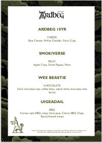 Ardbeg Tasting Event Pairings