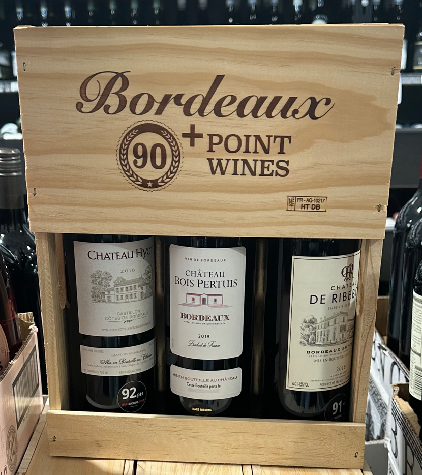 Bordeaux JS 90+ Points 750ml 3pk