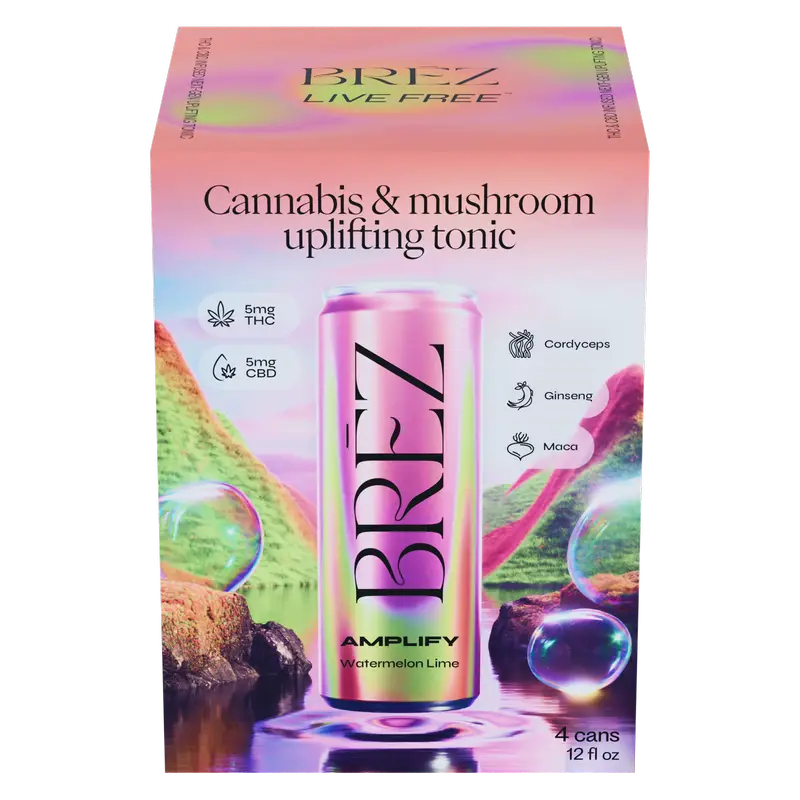 Brez Amplify Watermelon Lime THC 5mg 12oz 4pk Cns