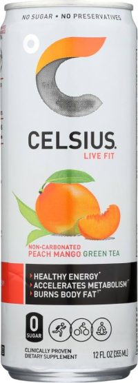 Celsius Peach Mango Green Tea 12oz