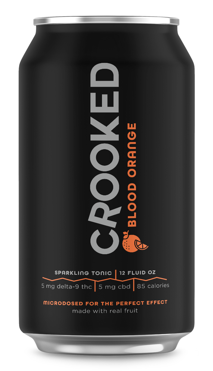 Crooked Blood Orange D9 THC Sparkling Tonic 5mg 12oz 4pk Cn