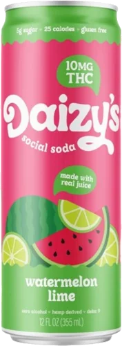Daizys THC 10mg Watermelon Lime 4pk Can