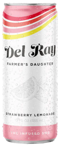 Del Ray Pink Lemonade THC 5mg 12oz 4pk Cn