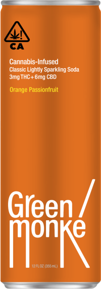 Green Monke THC 5mg Orange Passionfruit 12oz Sng Cn