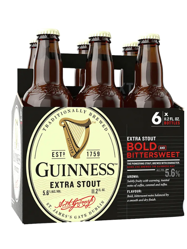 Guinness Extra Stout 12oz 6pk Btl
