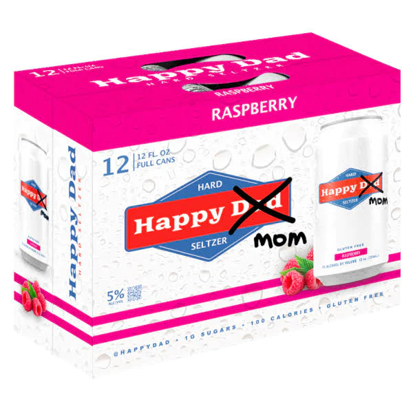 Happy Dad Happy Mom Raspberry Seltzer