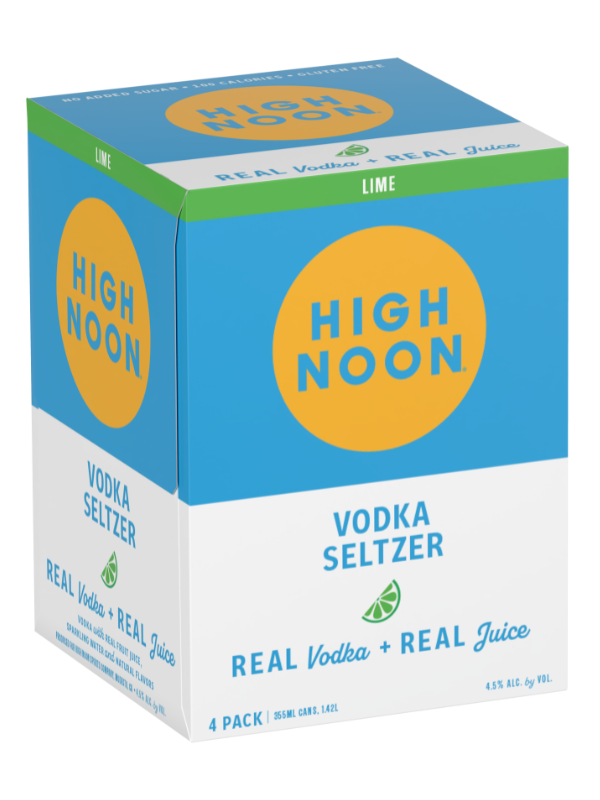 High Noon Hard Seltzer Lime 12oz 4pk Cn