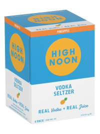 High Noon Hard Seltzer Pineapple 12oz 4pk Cn