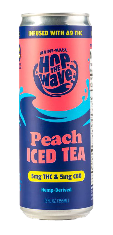 Hop The Wave D9 THC Peach Iced Tea 5mg 12oz 4pk Cn