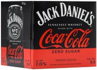 Jack Daniels & Coca Cola Zero Sugar 4pk Can