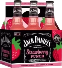 Jack Daniels Strawberry Punch 10oz 6Pk Btl