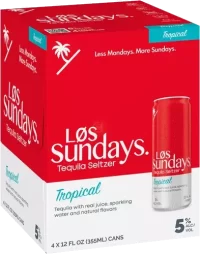 Los Sundays Tequila Seltzer Tropical Pack 12oz 4pk Cn