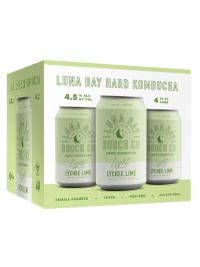 Luna Bay Lime Lychee Kombucha 12oz 4pk Cn
