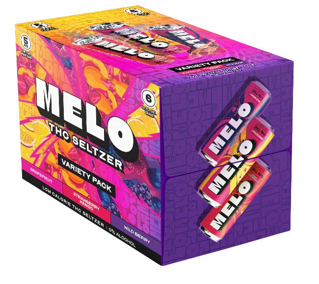 Melo Variety Pack THC Seltzer 5mg 12oz 6pk cn