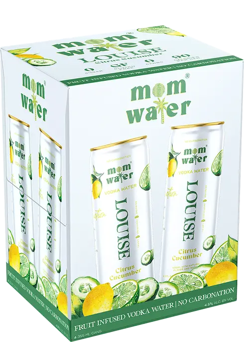 Mom Water Citrus Cucumber Louise 12oz 4pk