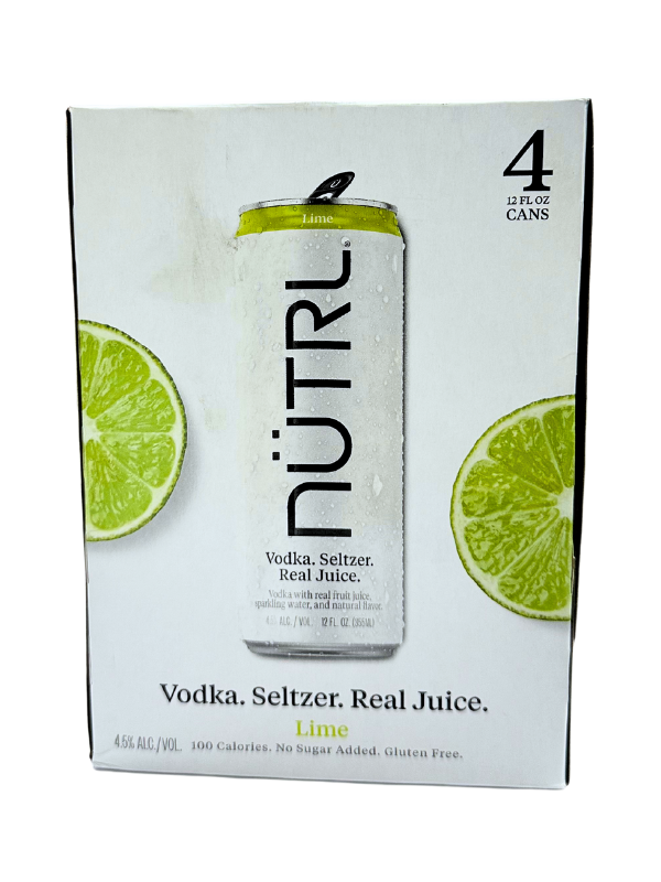 Nutrl Lime Vodka Seltzer 12oz 4pk Cn