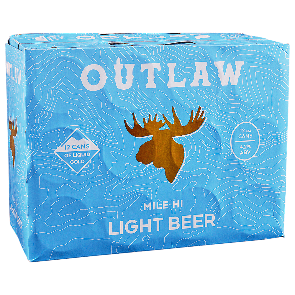 Outlaw Mile Hi Light Beer 12oz 12pk Cn