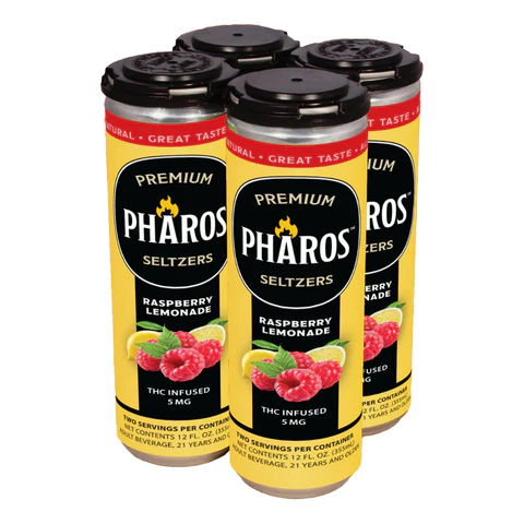 Pharos THC 5mg Raspberry Lemonade 12oz 4pk Cn