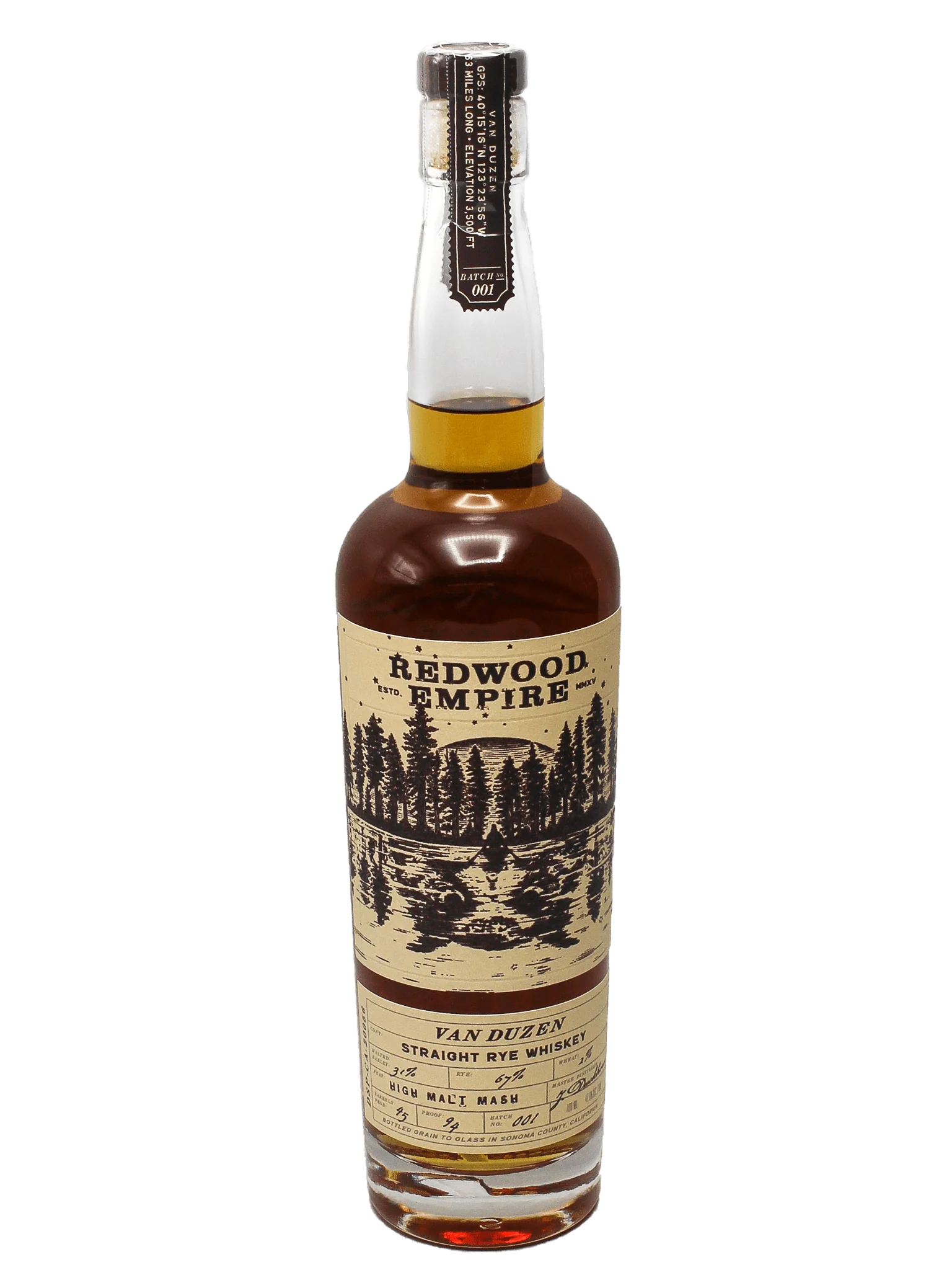 Redwood Empire Straight Rye Van Duzen 700ml