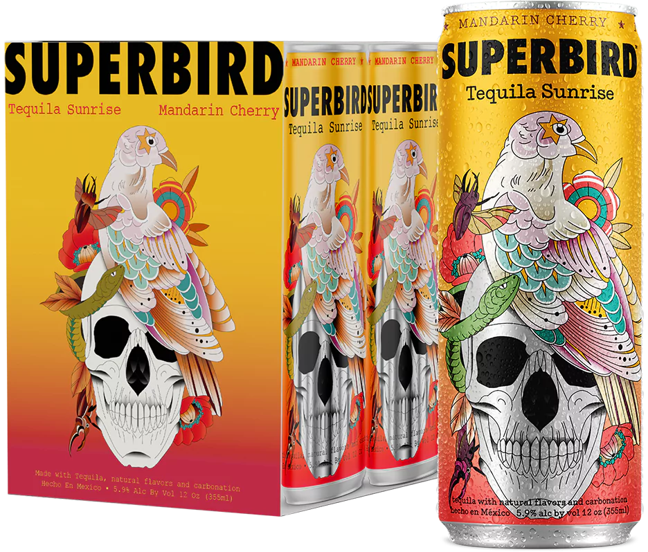 Superbird Mandarin Cherry Tequila Sunrise 12oz 4pk Cn