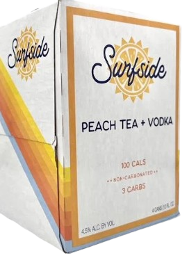 Surfside Peach Tea & Vodka 12oz 4pk Cn Surfside Peach Tea & Vodka 12oz 4pk Cn