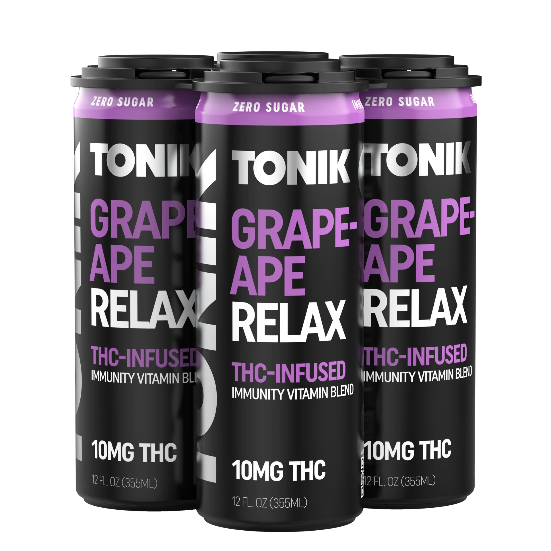 Tonik THC 10mg Grape Ape Relax 12oz 4pk Cns