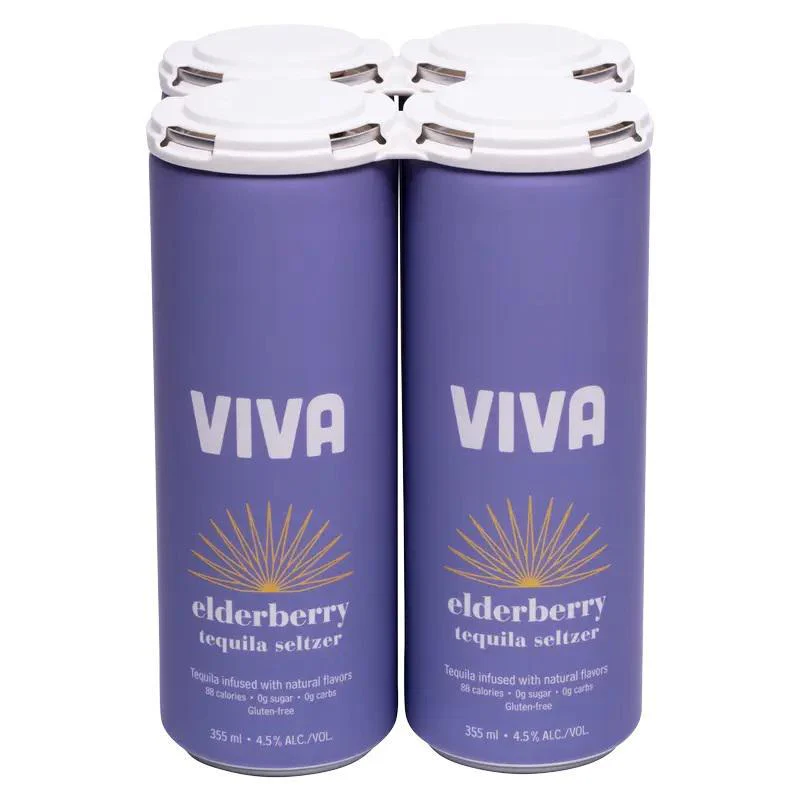 Viva Elderberry Tequila Seltzer 4pk Can
