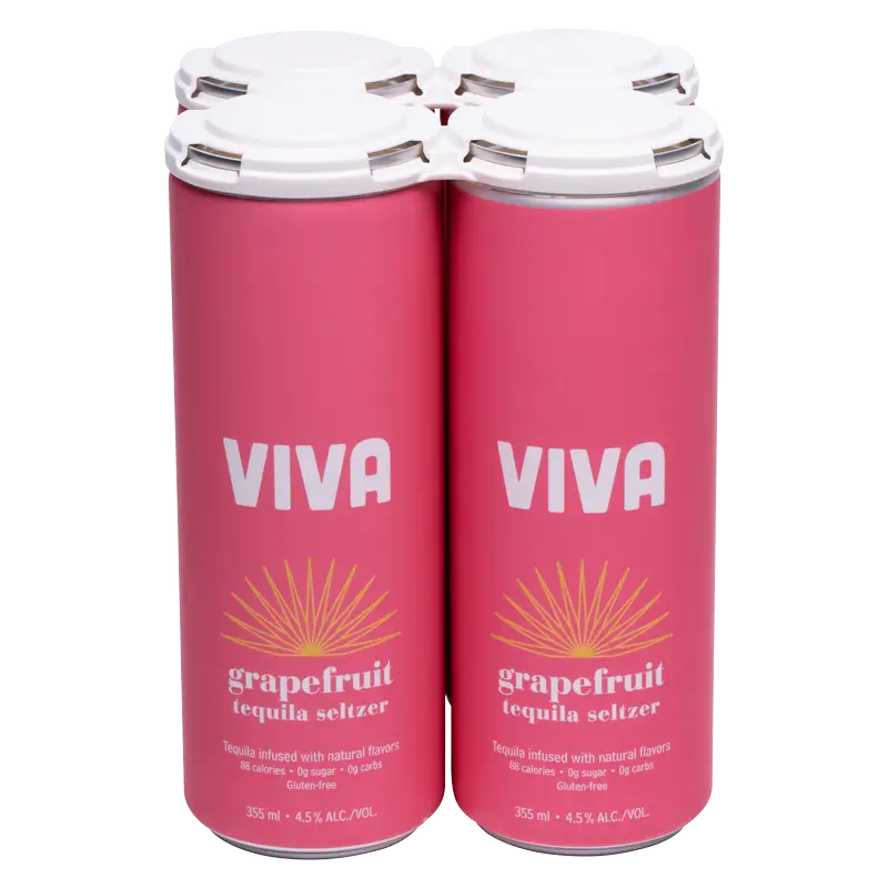 Viva Grapefruit Tequila Seltzer 4pk Can